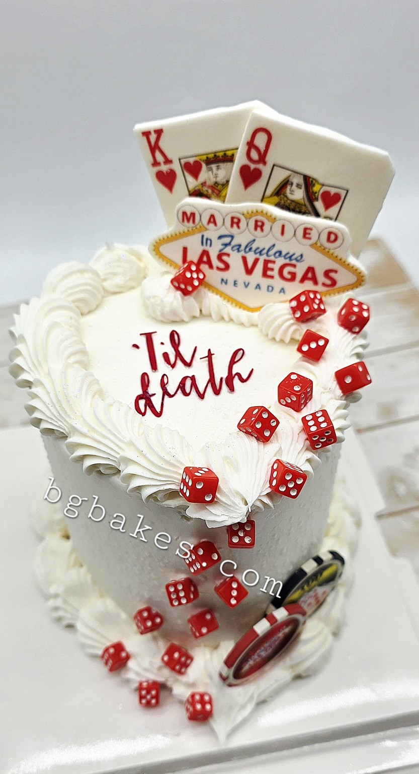 Pink Til Death Vegas cake